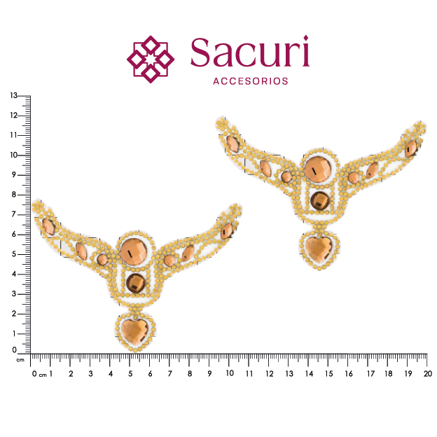 Suaje cristal Y 75x110 golden (Par) P102HC