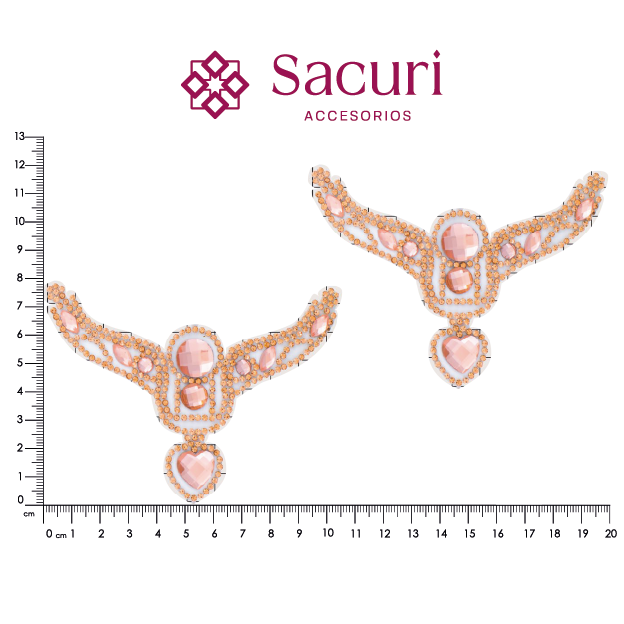 Suaje cristal Y 75x110 LT peach (Par) P103HC