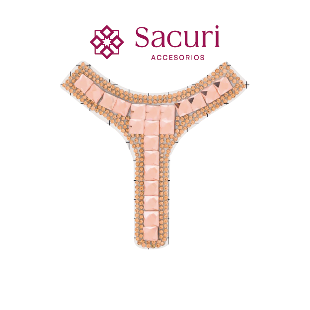 Suaje cristal Y 95x100 LT peach (Par) P106HC