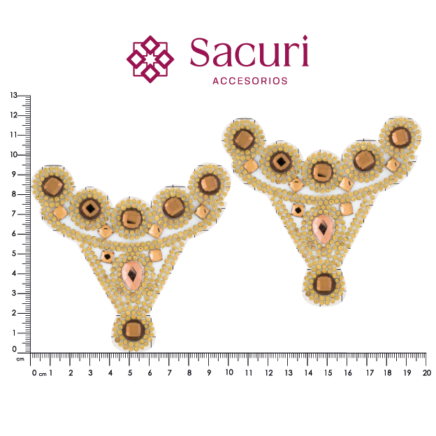 Suaje cristal Y 85x90 golden (Par) P108HC