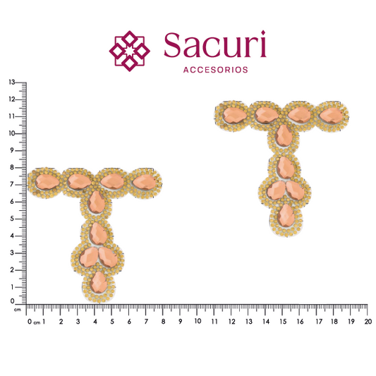 Suaje cristal Y 80x80 golden (Par) P111HC