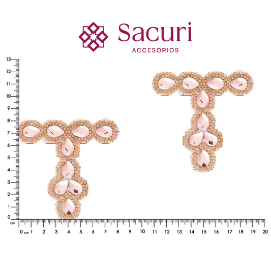 Suaje cristal Y 80x80 LT peach (Par) P112HC