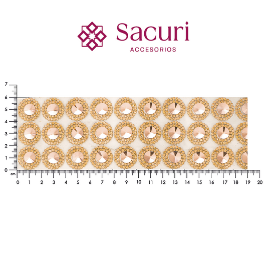 Suaje cristal redondo LT peach 18 mm (24x40) P116HC