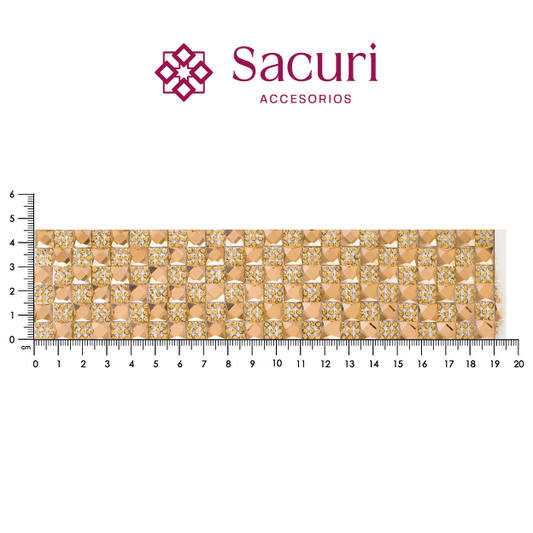 Hoja de cristal cuadro 8 mm golden (24x40) P120HC