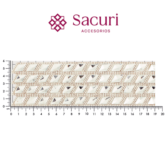 Hoja de cristal rombo 10x17 (24x40) P128HC