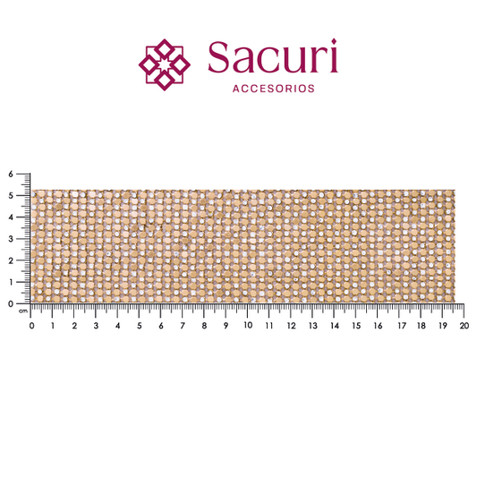 Malla cadena 3 mm dorado metal con CR P138HC