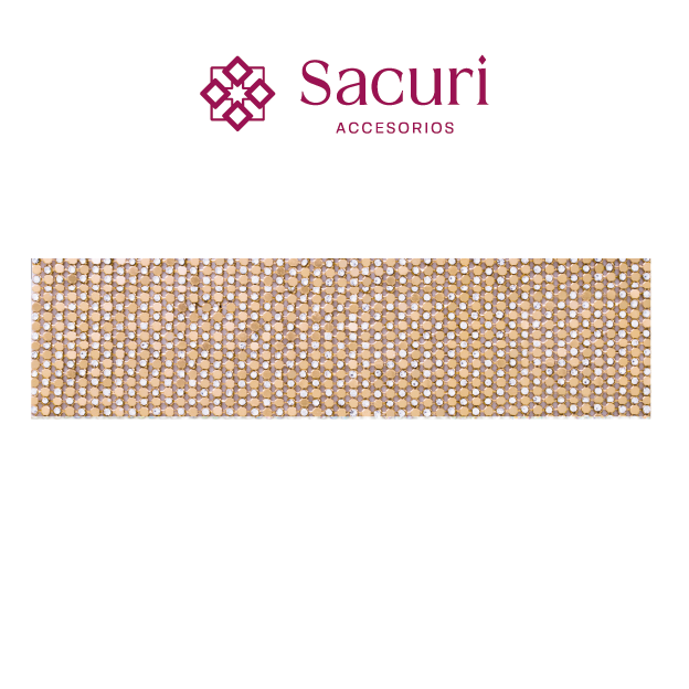 Malla cadena 3 mm dorado metal con CR P138HC