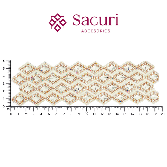 Hoja de cristal rombo 7x12 AB (20x40) P140HC