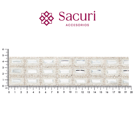 Hoja de cristal rectangular 5x15 cristal (24x40) P143HC