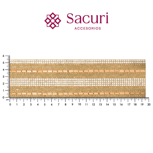 Hoja de cristal rectangular 3x7 golden (23x38) P148HC