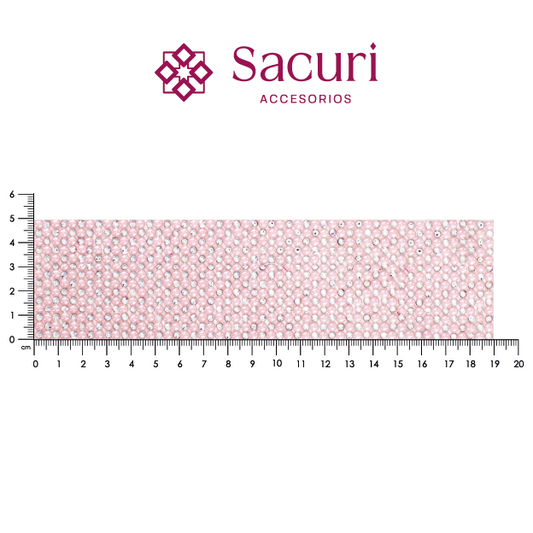 Acrílico 3 mm con ceramica 4 mm rosa palo (24x40) P154HC