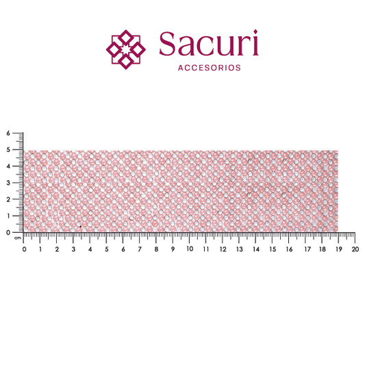 Acrílico 3 mm con ceramica 4 mm rosa (24x40) P155HC