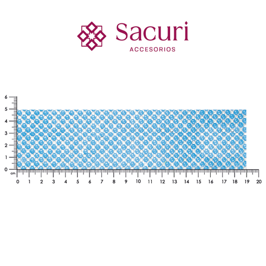 Acrílico 3 mm con cerámica 4 mm azul (24x40) P156HC