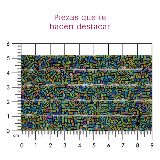 Hoja tubo chaquira 2 mm acerina (24x40) P158HC