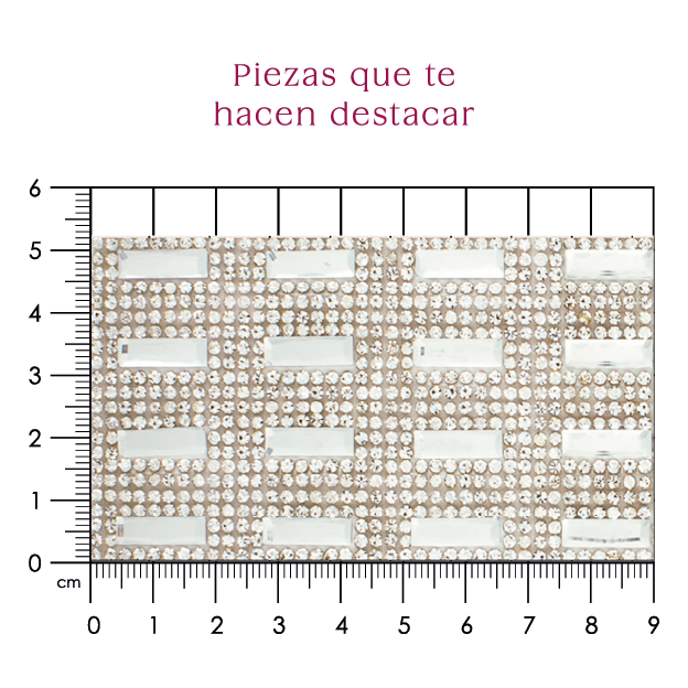 Hoja de cristal rectangulo 5x15 (24x40) P164HC