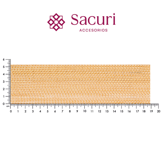 Hoja cadena 2.5x5 dorada (24x40) P166HC