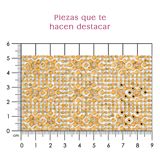 Hoja de cristal cuadro 2 mm golden (24x40) P177HC