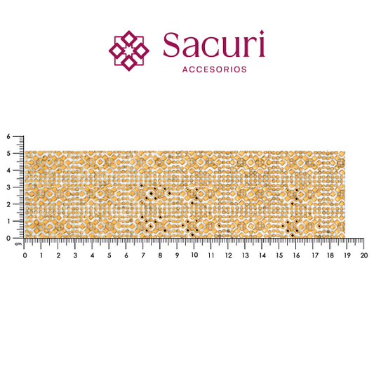 Hoja de cristal cuadro 2 mm golden (24x40) P177HC