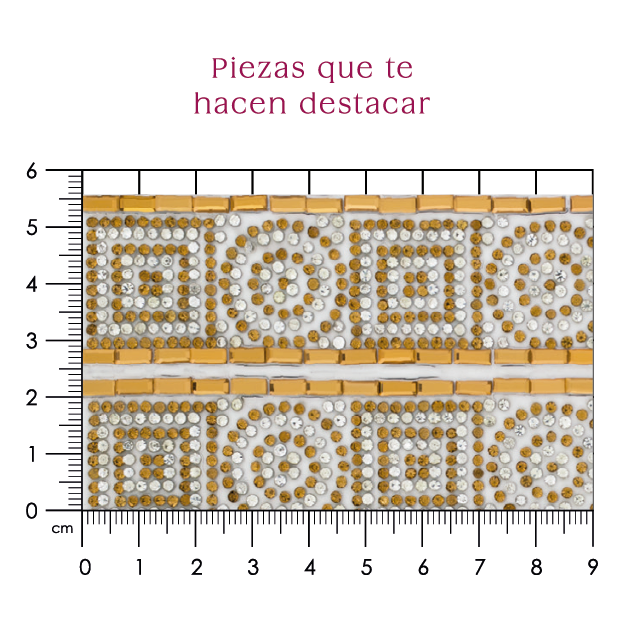 Hoja de cristal rectangulo 3x7 golden (24x40) P182HC