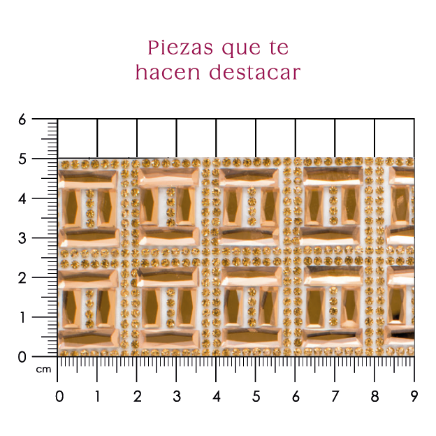Hoja de cristal rectangulo 9x4 golden (24x40) P189HC