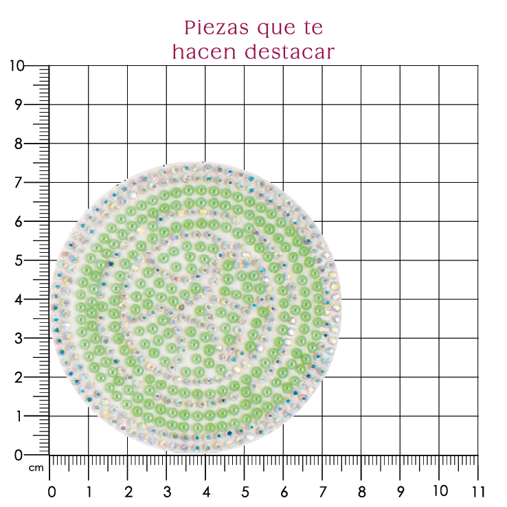 Hoja circulo ceramica verde (24x40) P199HC