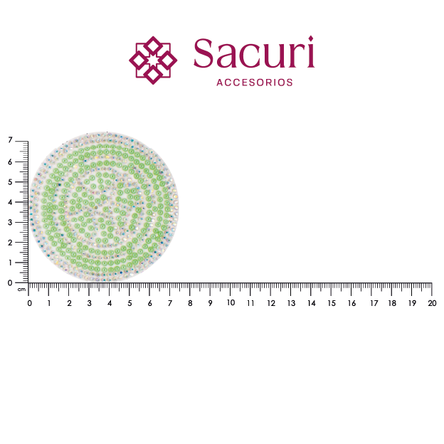 Hoja circulo ceramica verde (24x40) P199HC