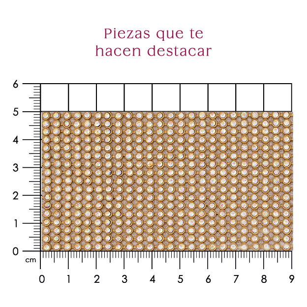 Malla papelillo 3mm Dorado AB P19HC