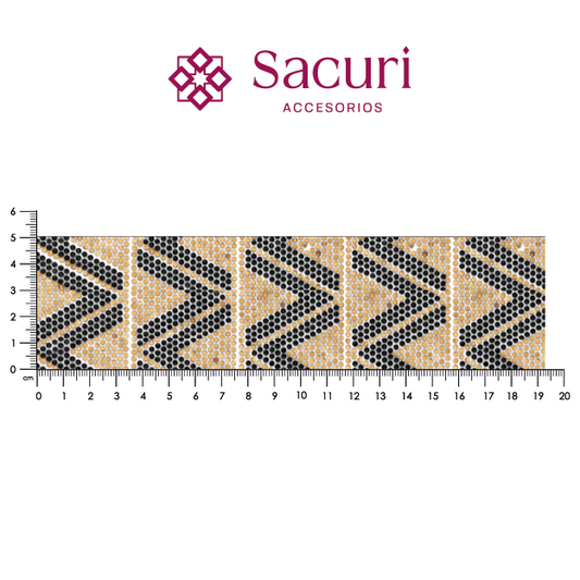 Hoja de cristal 2.2 mm V golden + negro (24x40) P209HC