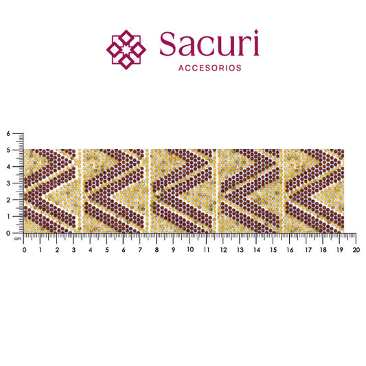 Hoja de cristal 2.2 mm V golden + rojo (24x40) P210HC