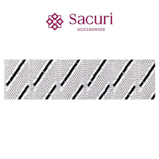 Hoja de cristal 2 mm + rectangulo cristal + negro (24x40) P214HC