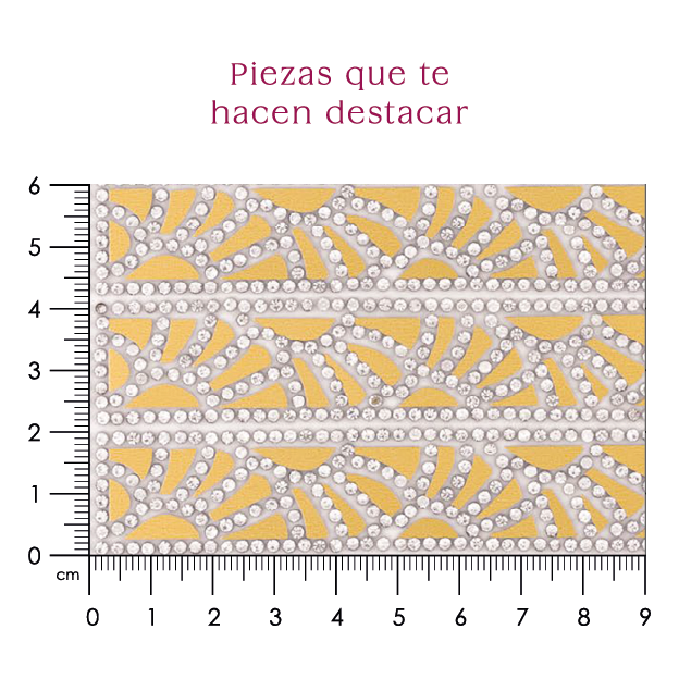 Hoja de cristal rombo PVC + cristal (24x40) P225HC