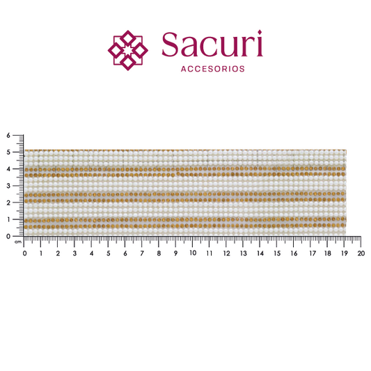 Hoja de cristal líneas perla + golden (24x40) P238HC
