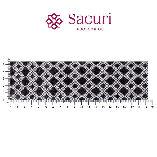 Hoja de cristal rombos + negro (24x40) P239HC