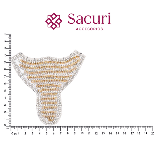 Chinela cristal con cadena cristal (Par) P243HC