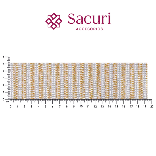 Hoja de cristal con cadena 3x6 (24x40) P249HC