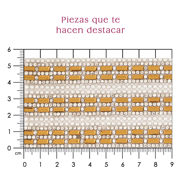 Hoja de cristal rectangulo 3x7 golden con ceramica (24x40) P258HC