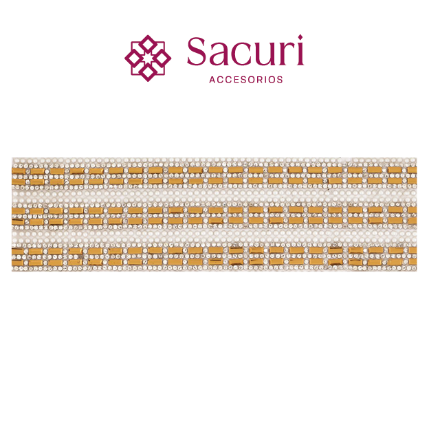 Hoja de cristal rectangulo 3x7 golden con ceramica (24x40) P258HC