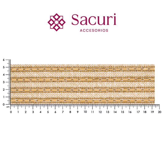 Hoja de cristal rectangulo 3x7 golden con ceramica (24x40) P258HC