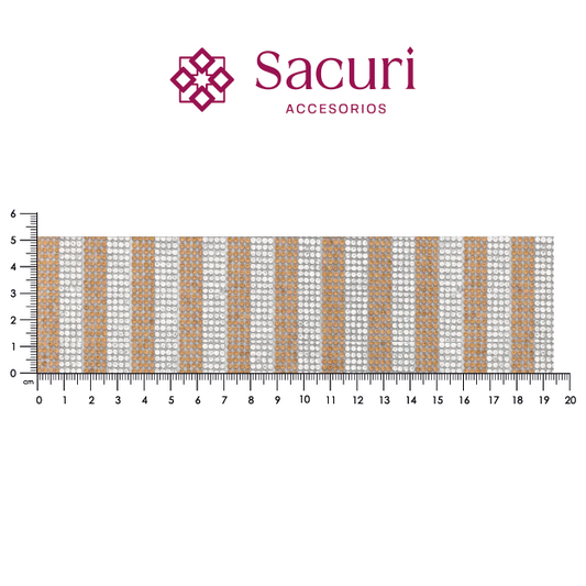 Hoja de cristal 2 mm cristal+golden (24x40) P270HC