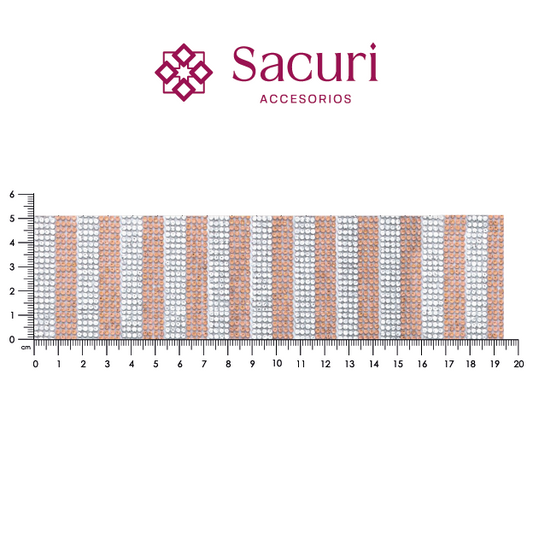 Hoja de cristal 2 mm cristal+LT peach (24x40) P271HC