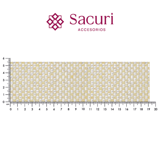 Hoja resina cuadro 4 mm blanco+plata (24x40) P276HC