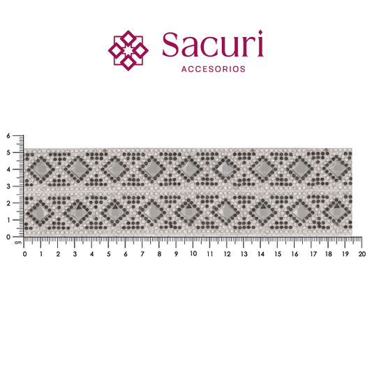 Hoja de cristal cuadro 8 mm humo (23x38) P278HC