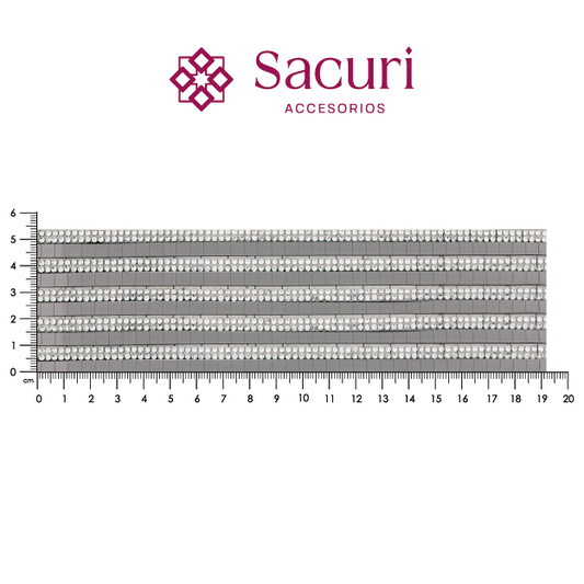 Hoja de cristal c/ vinil plata (24x40) P281HC