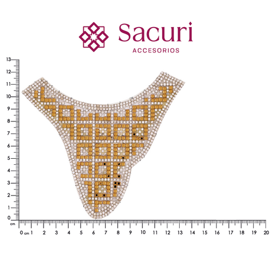 Chinela cristal 120x135 cristal+golden (Par) P285HC