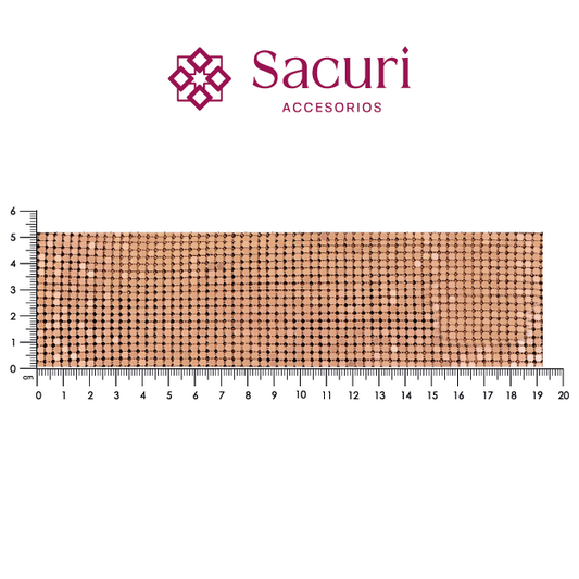 Malla aluminio 3 mm oro rosa (45x150) P296HC