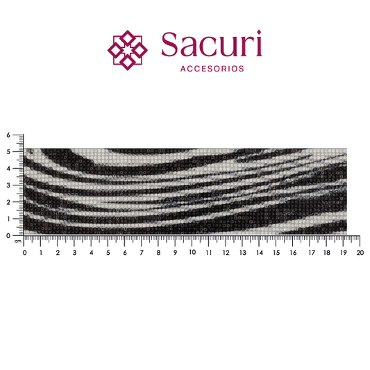 Hoja de cristal 2 mm estampado zebra (24x40) P301HC