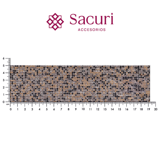 Hoja de cristal 2 mm multicolor golden+grises (24x40) P307HC