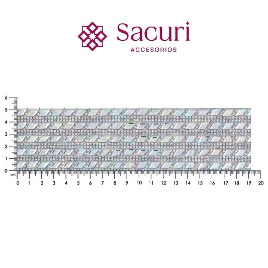 Hoja de cristal rombo 5x11 cristal (24x40) P308HC