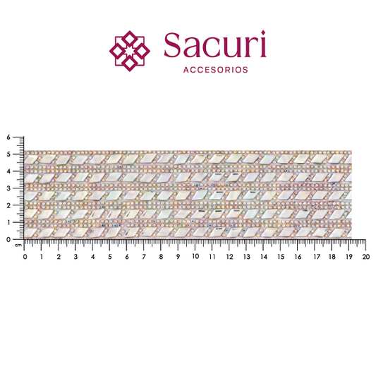 Hoja de cristal rombo 5x11 AB (24x40) P309HC