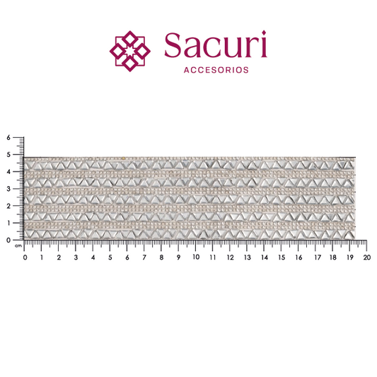 Hoja de cristal triangulo 6 mm + 2 líneas cristal P339HC